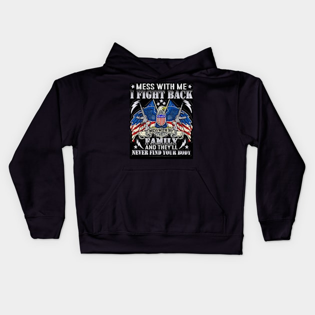 Black Panther Art - USA Army Tagline 25 Kids Hoodie by The Black Panther